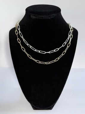 LOFT NWT BUNDLE - Paperclip Chain Necklaces Gold & Silver
